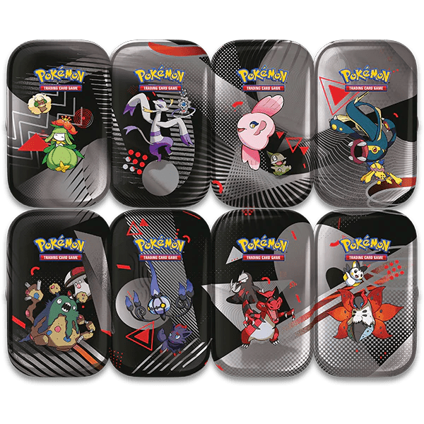 Pokemon TCG Scarlet & Violet 10.5 Black Bolt/White Flare Unova Mini Tin Displays Asstd. 10 - 10044 - 101 - Colorland Toys