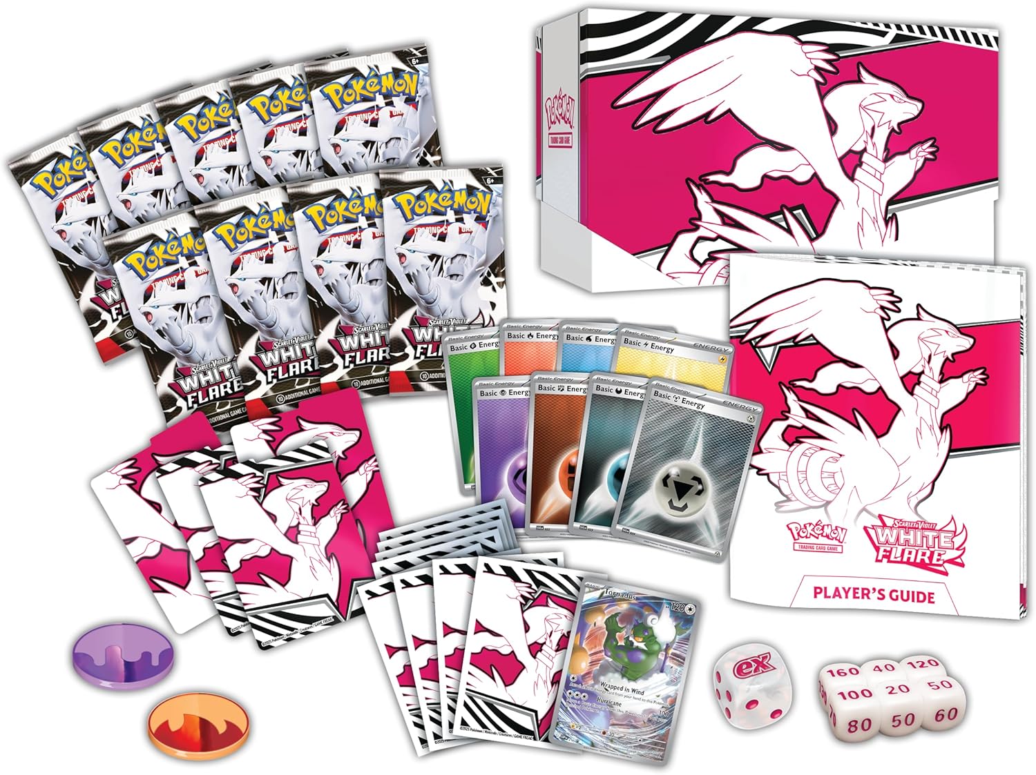 Pokemon TCG Scarlet & Violet 10.5 White Flare Elite Trainer Box Reshiram 10 - 10037 - 107 - Colorland Toys