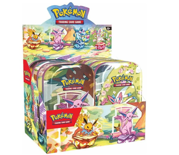 Pokemon TCG: Scarlet & Violet TSV8.5 Prismatic Evolutions Mini Tins Asstd. - Colorland Toys