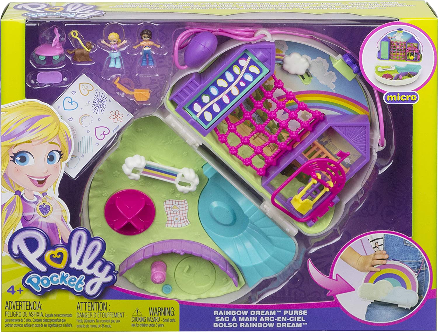 Polly Pocket Micro Rainbow Dream Purse GKJ65/GKJ63 - Colorland Toys