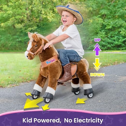 PonyCycle Ride On Horse Age 3 - 5 Brown U - 324 - Colorland Toys