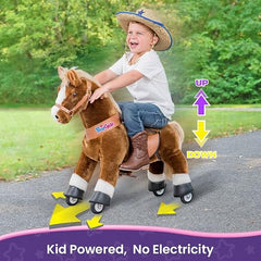 PonyCycle Ride On Horse Age 3 - 5 Brown U - 324 - Colorland Toys