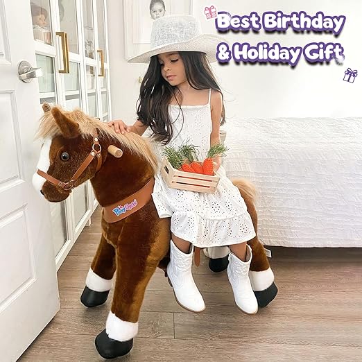 PonyCycle Ride On Horse Age 4 - 9 Brown U - 424 - Colorland Toys