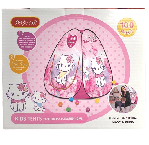 PopTent Hello Kitty with 100 Balls B11157/SG7003HK - 2 - Colorland Toys