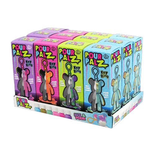 Pour Palz 2 - Mini Bear With keychain 4 - Asstd. GS - G66341 - Colorland Toys