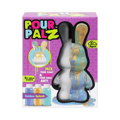 Pour Palz DIY Paint Bunny - Golden Splash - 40ml GS - G33672 - Colorland Toys