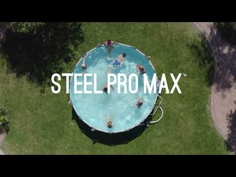 مسبح بيست واي باور ستيل مستطيل فوق الأرض، 4.04 متر × 2.1 متر × 1 متر، 56441