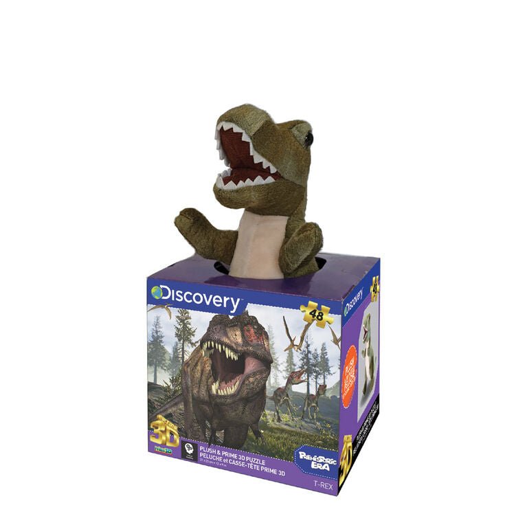 Prime 3D Discovery Tyrannosaurus Puzzle with Plush 48 pieces 15812 - Colorland Toys