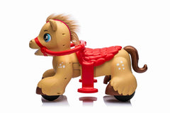 Pro Ride Pony Horse Rideon With Music Brown P18 - Colorland Toys