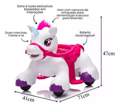Pro Ride Pony Horse Rideon With Music Pink P18 - Colorland Toys