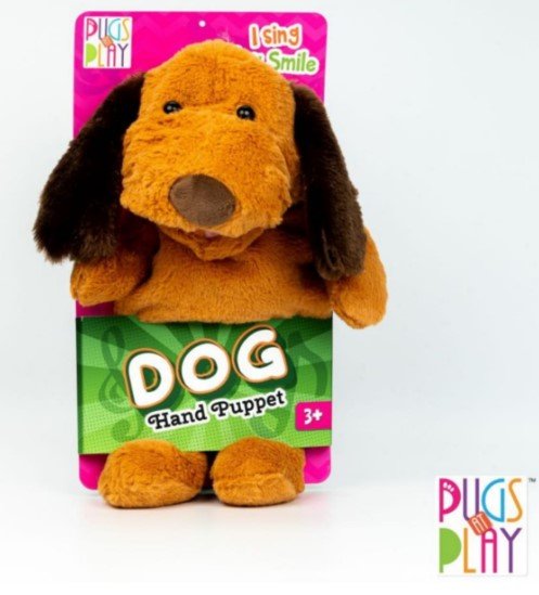 Pugs at Play Dog Talking Hand Puppet ST - PAP31 - Colorland Toys