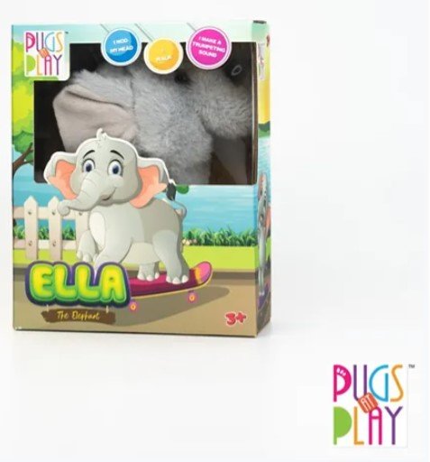 Pugs at Play Ella The Walking Elephant ST - PAP42 - Colorland Toys