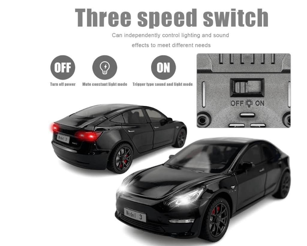 Pullback Diecast Car Metal Tesla HCL - 911A - Colorland Toys