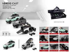 Pullback Diecast Tesla Cybertruck1:24 Scale With Quad Bike CZ170A - Colorland Toys