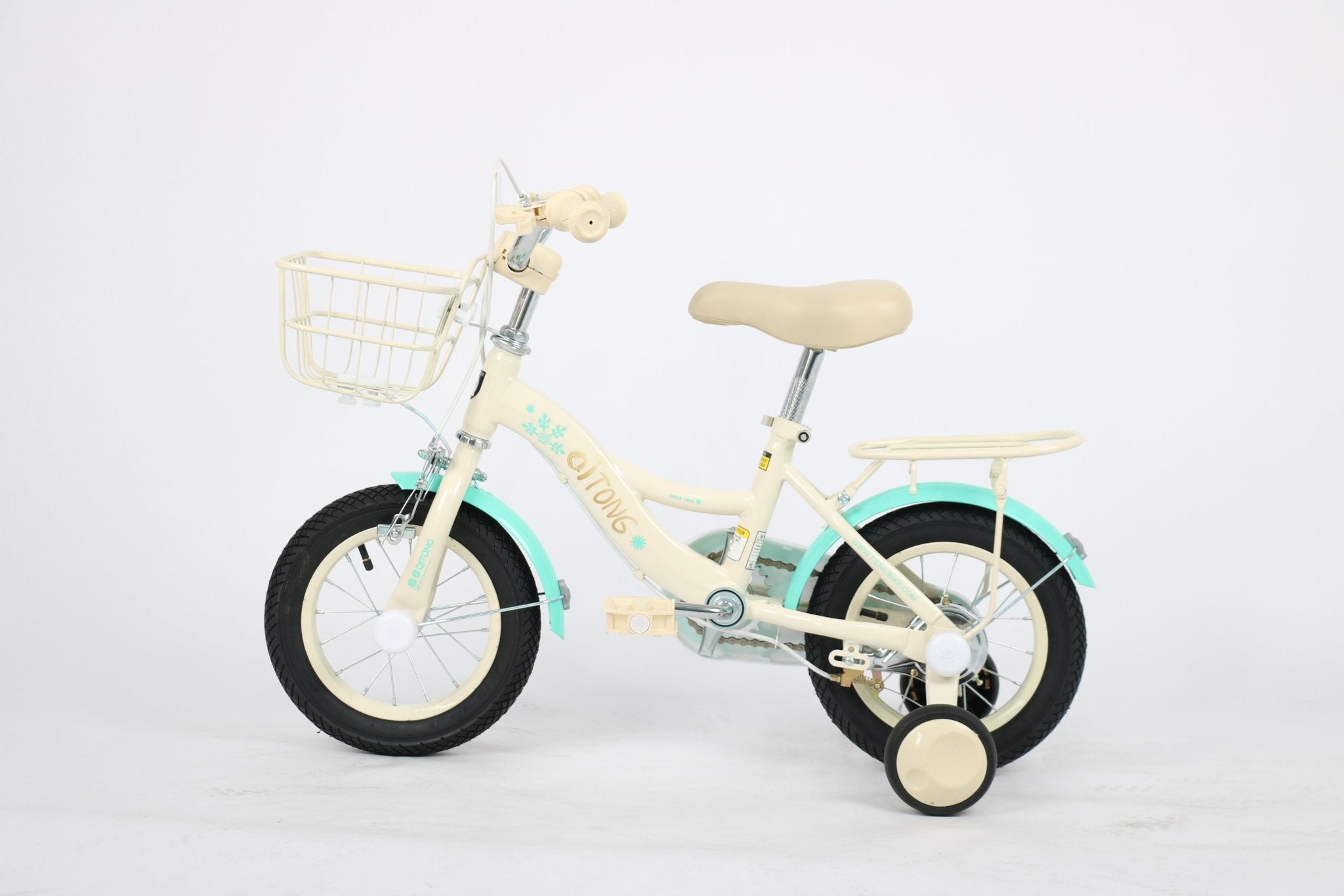 Qitong Bicycle With Basket 14 Inch Green TN - B06 14IN - Colorland Toys