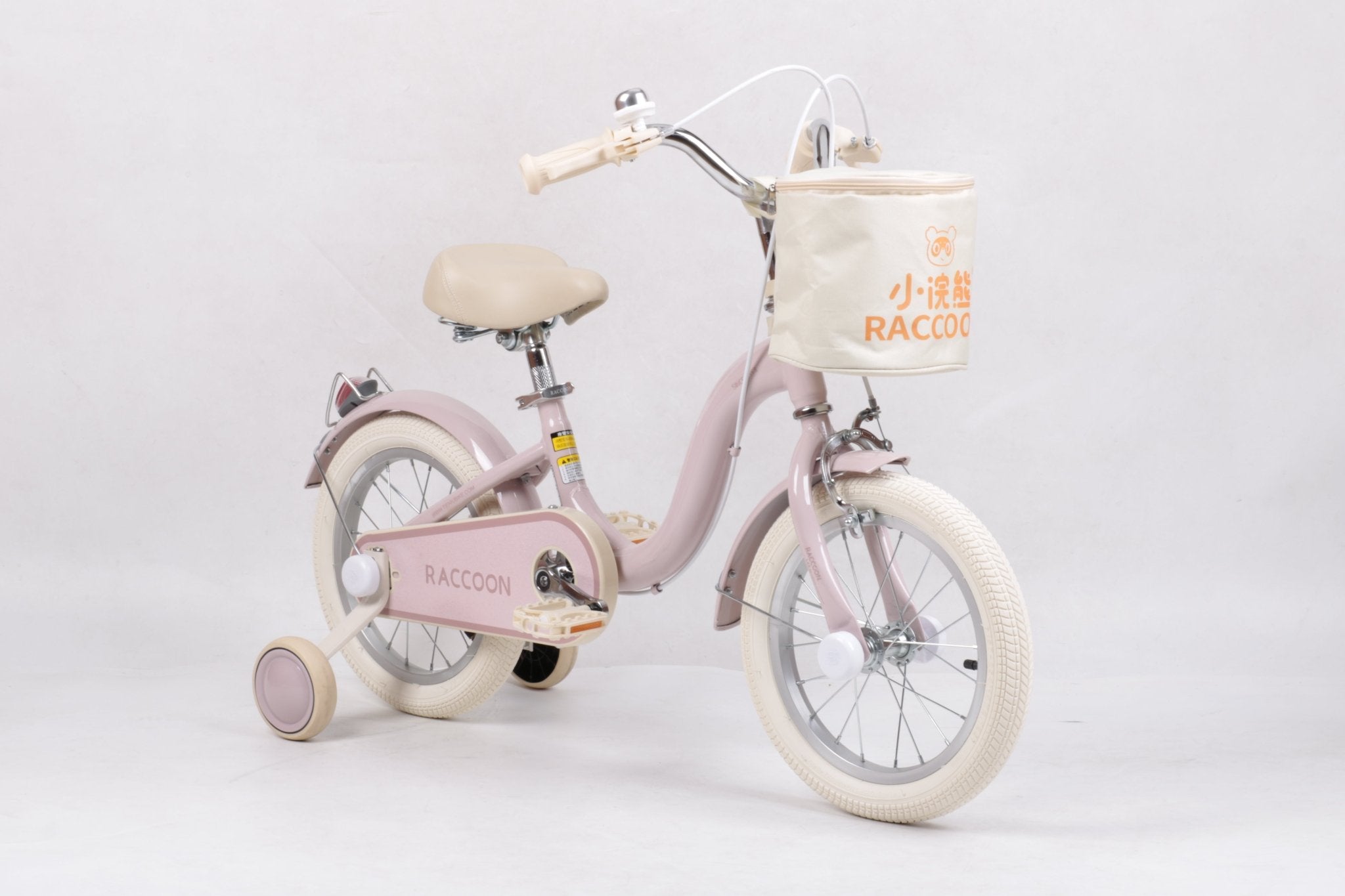 Raccoon Bicycle With Basket 14 Inch Pink TN23R06 14IN CARRIER - Colorland Toys