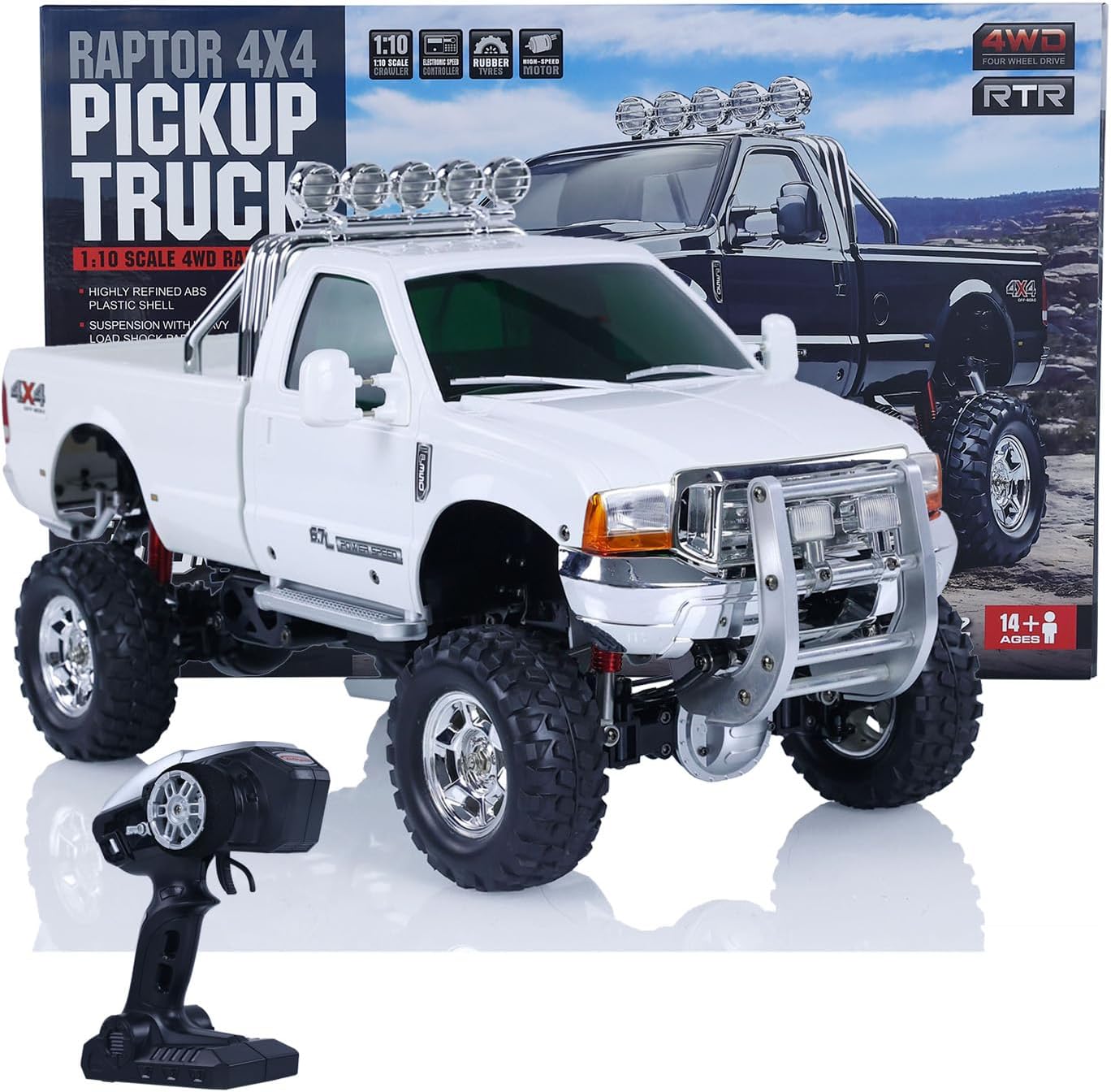 Raptor 4x4 Pickup Truck 1:10 Scale 4WD Rally RC Car - Colorland Toys