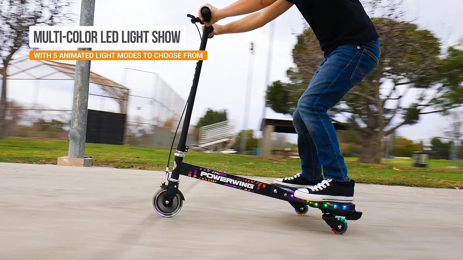 Razor PowerWing Lightshow Caster Scooter 20073315 - Colorland Toys