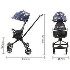 Reclining Baby Stroller Blue S4855 V13 - Colorland Toys