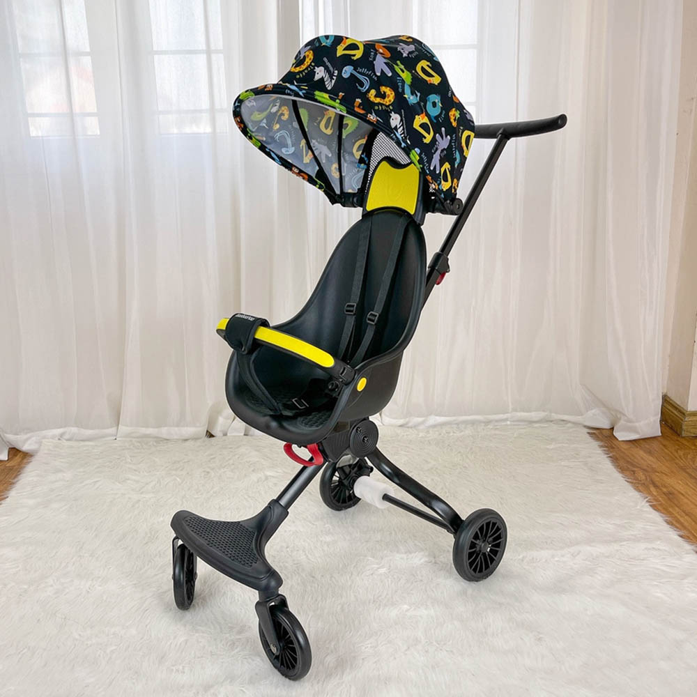Reclining Baby Stroller Yellow S4855 V13 - Colorland Toys