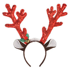 Red Sequin Antler Headband 398906 - Colorland Toys