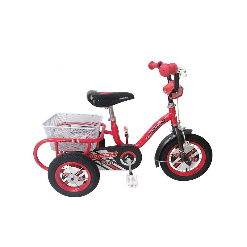 Bronco Three Wheel Bicycle with Basket 10-inch Red 1210 - Colorland Toys