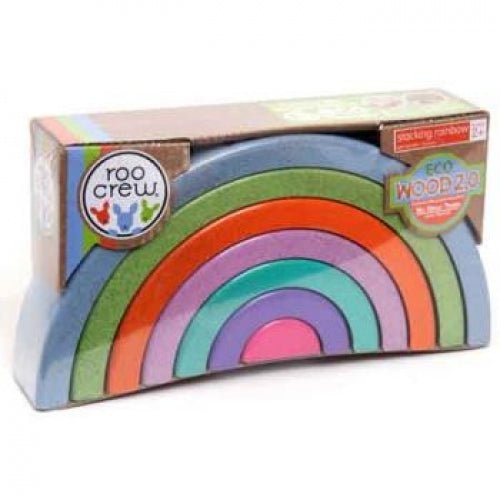 Roo Crew Eco Wood 2.0 Stacking Rainbow 58013 - Colorland Toys