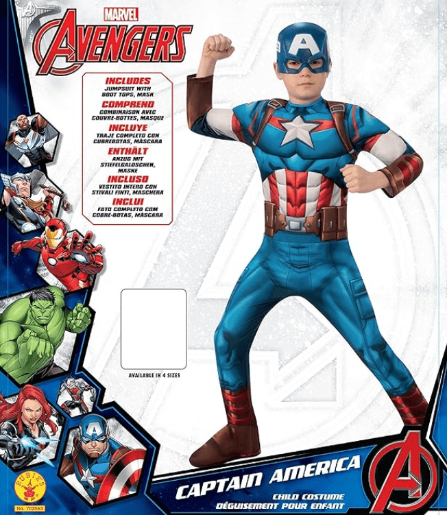 Rubies Captain America Classic Core Costume Small 3 - 4 702563 - S - Colorland Toys