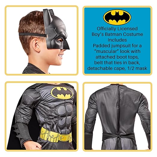 Rubies DC Batman Deluxe Costume Small 701364 - S - Colorland Toys
