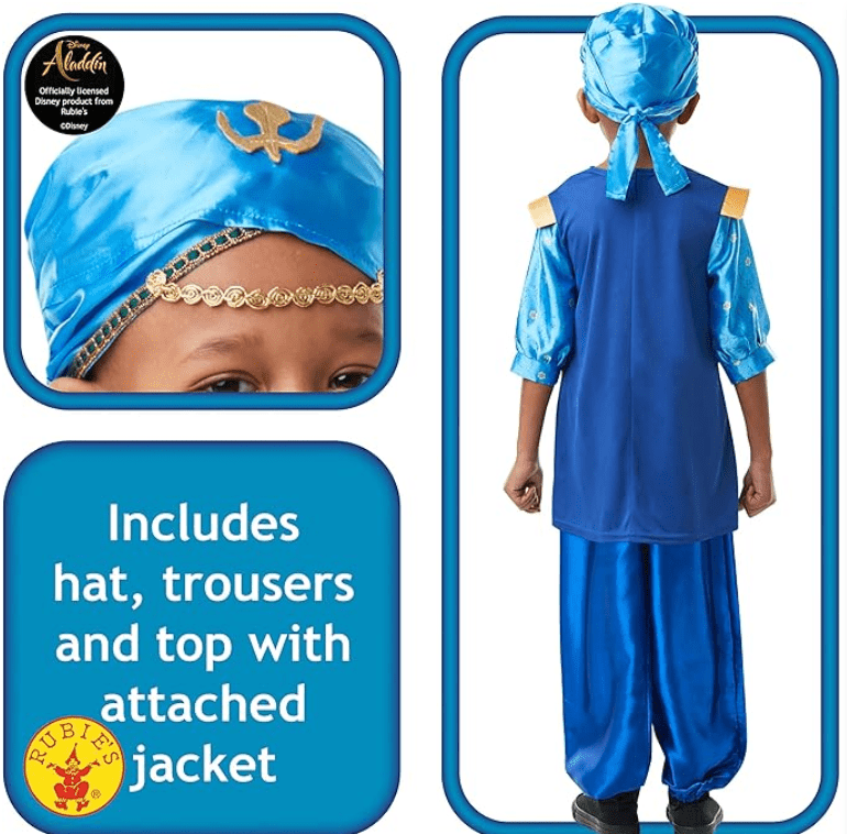 Rubies Disney Live Action Aladdin Genie Costume 300314 - 9 - 10 - Colorland Toys