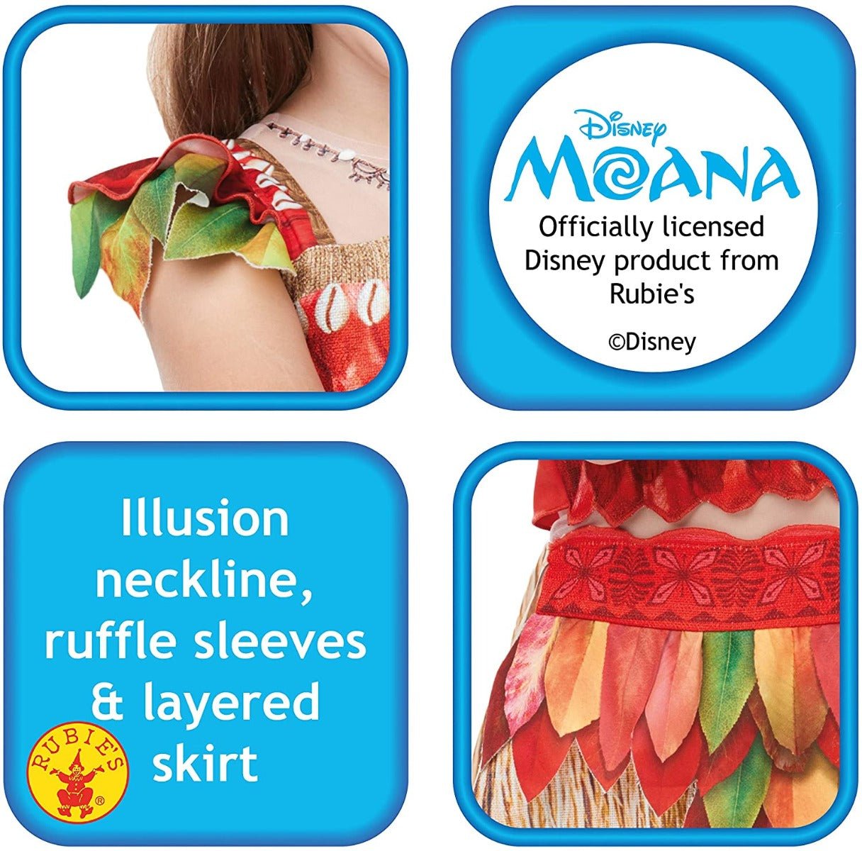 Rubies Disney Moana Deluxe Costume Small 300064 - Colorland Toys