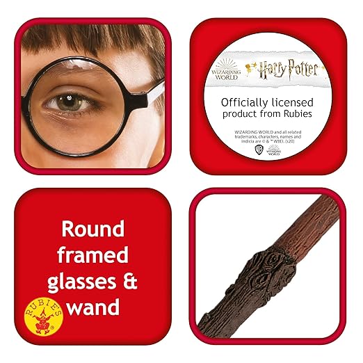Rubies Harry Potter Blister Kit - Wand & Glasses 5374 - Colorland Toys