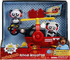 Ryan's World Rescue Helicopter and Panda Figure 253193001 - Colorland Toys