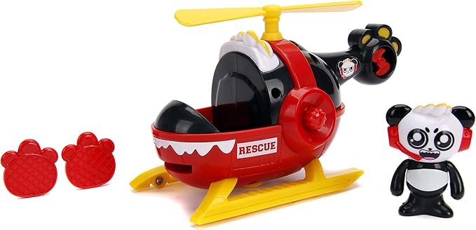 Ryan's World Rescue Helicopter and Panda Figure 253193001 - Colorland Toys