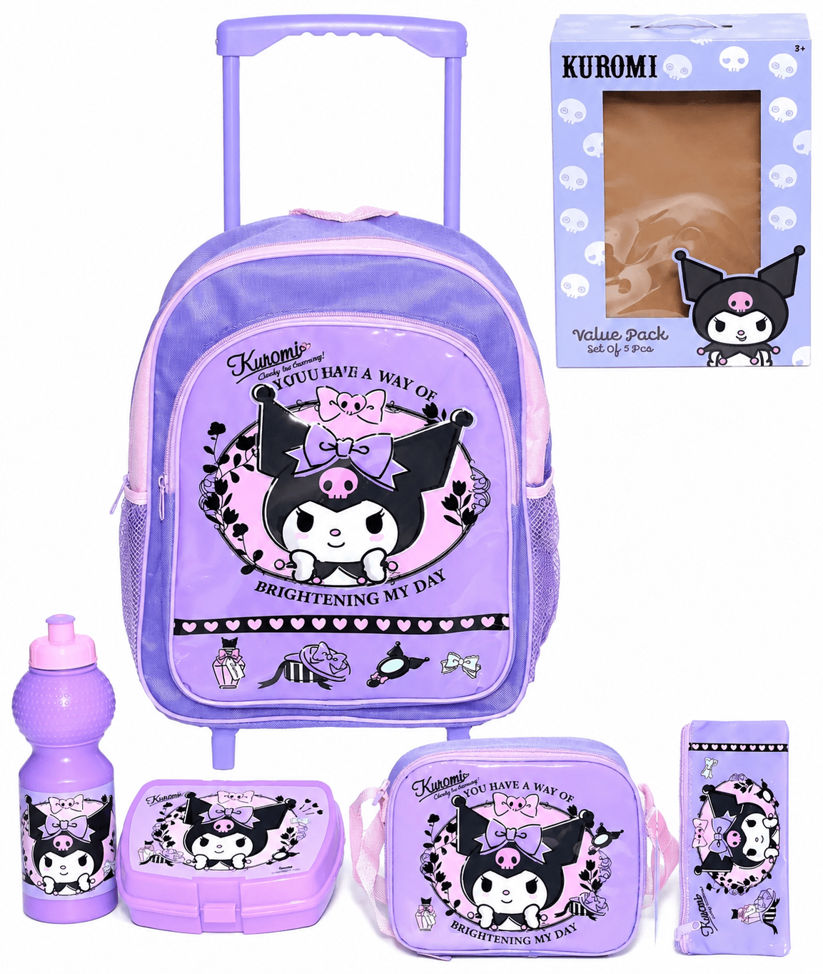 Sanrio Kuromi 5 In 1 Trolley Bag 14-Inch FKVPT14-406 - Colorland Toys