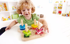 Hape Wooden Creative Peg Puzzle -16pcs - Colorland Toys