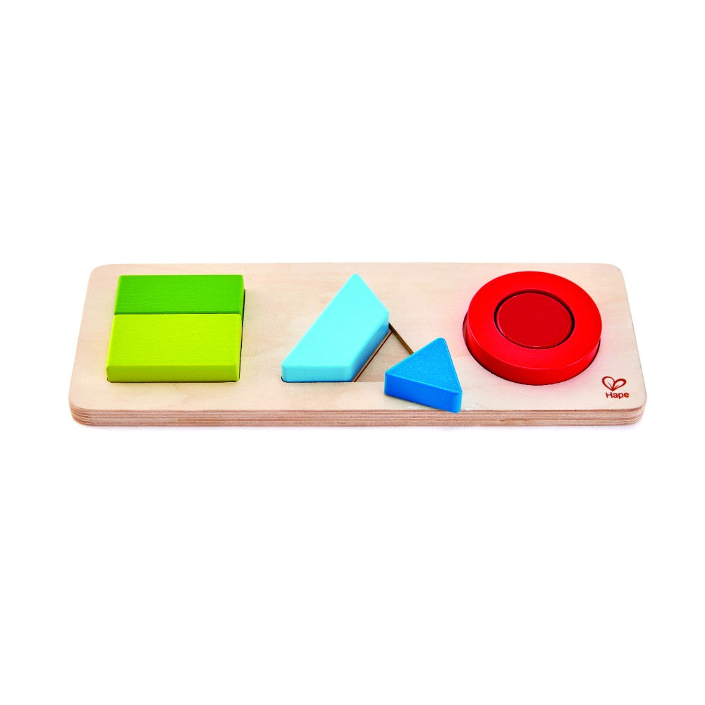 Hape Wooden Geometry Educational Puzzle - 6pcs - Colorland Toys
