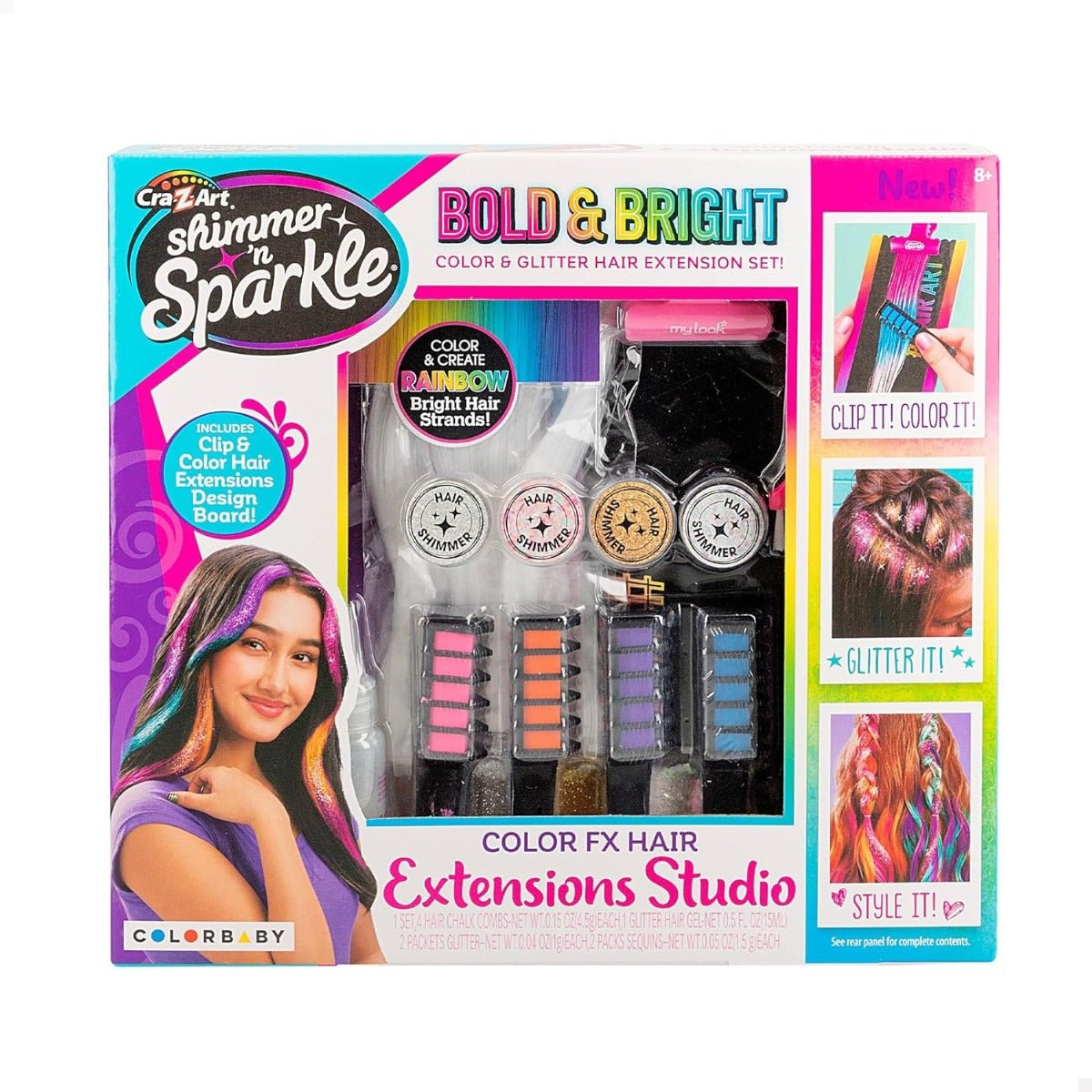 Shimmer N Sparkle Color FX Hair Extension Studio SNS - 65594 - Colorland Toys