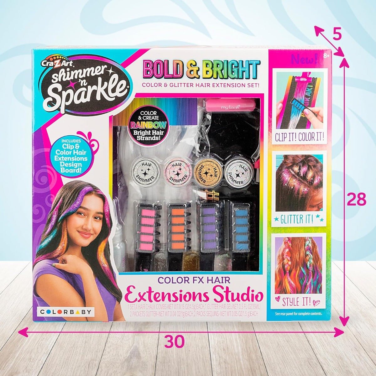 Shimmer N Sparkle Color FX Hair Extension Studio SNS - 65594 - Colorland Toys
