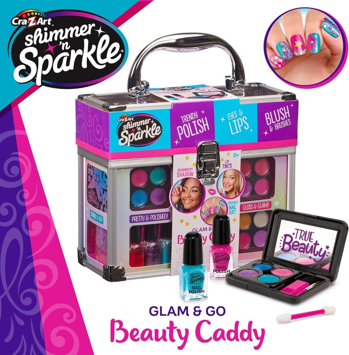 Shimmer 'n Sparkle Glam & Go Beauty Caddy SNS - 17360 - Colorland Toys