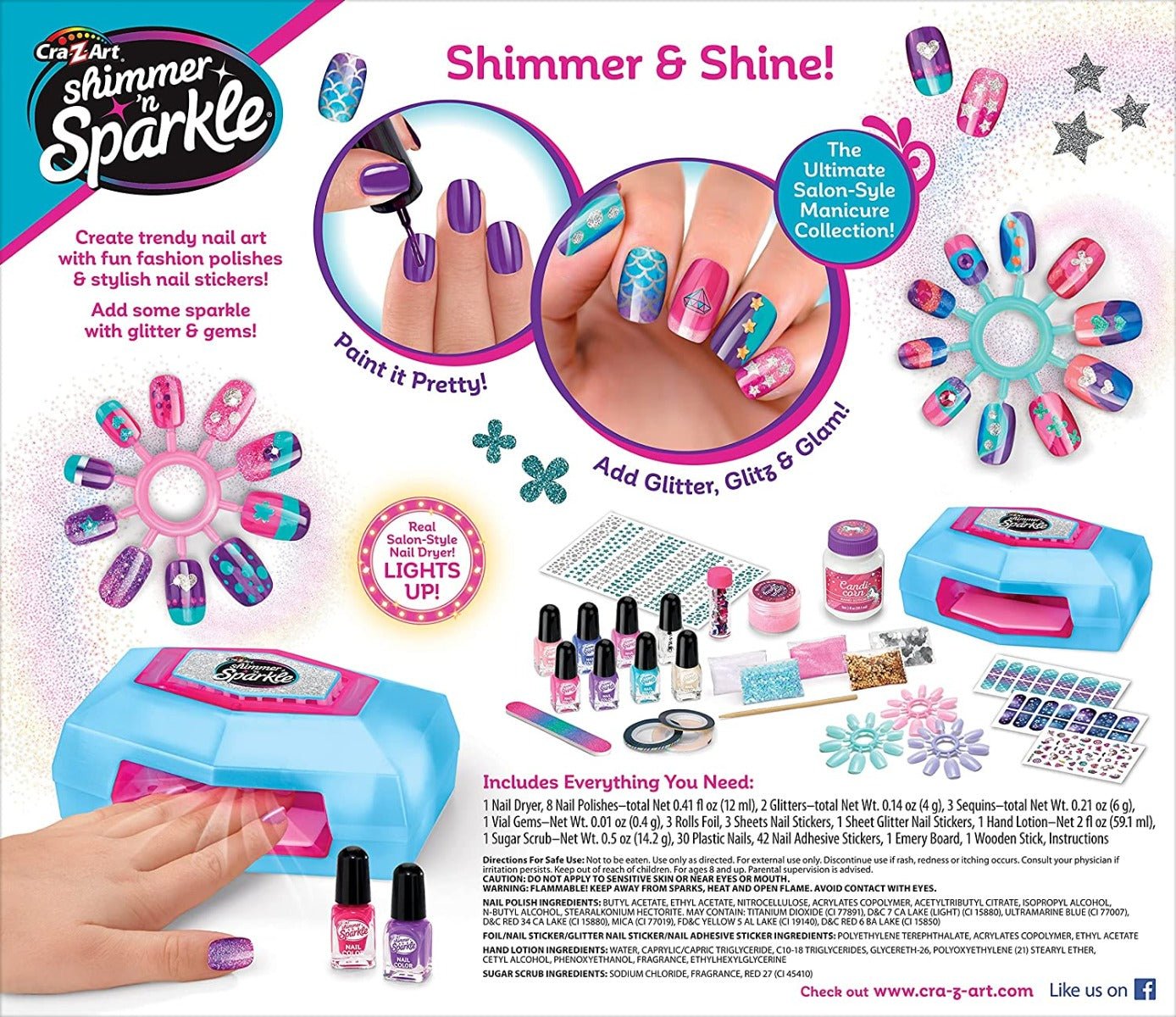 Shimmer 'n Sparkle Ultimate Glitter Nail Designer Kit SNS - 65518 - Colorland Toys