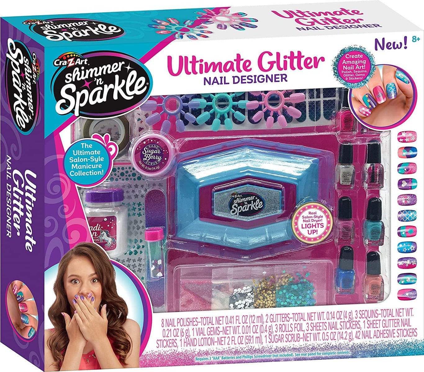 Shimmer 'n Sparkle Ultimate Glitter Nail Designer Kit SNS - 65518 - Colorland Toys