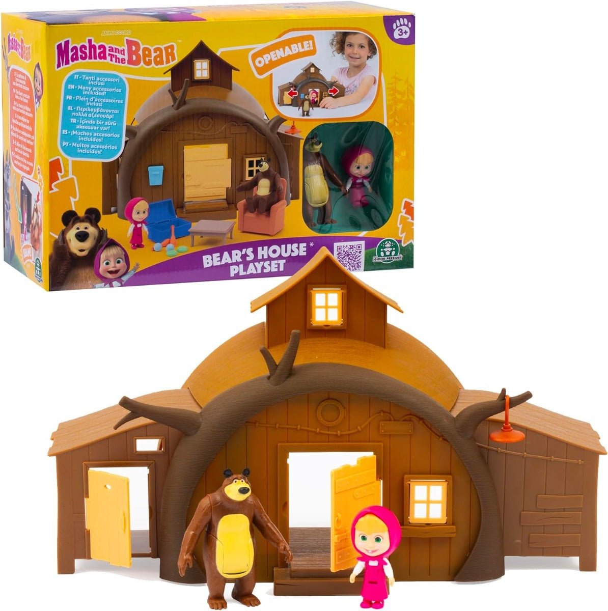 Simba Masha and the Bear Bear's House Playset 6800022000 - Colorland Toys