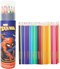 Skoodles Spider - Man Coloured Pencil With Sharpener 24 Pieces - Colorland Toys