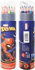 Skoodles Spider - Man Coloured Pencil With Sharpener 24 Pieces - Colorland Toys