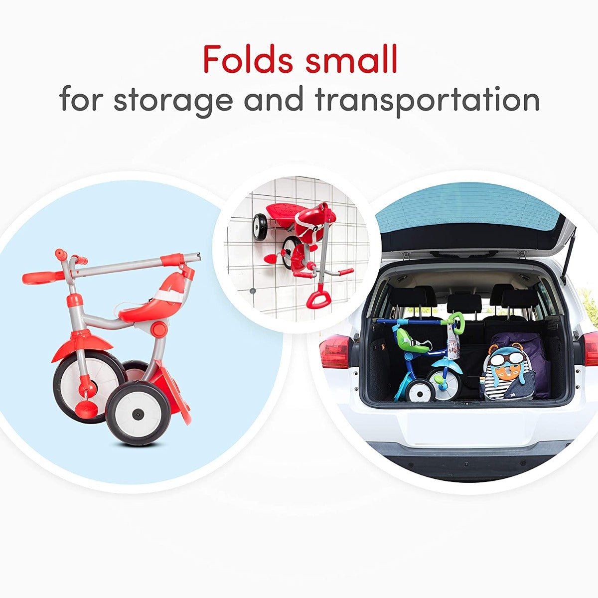 SmarTrike Folding Fun Tricycle Red 1310503 - Colorland Toys