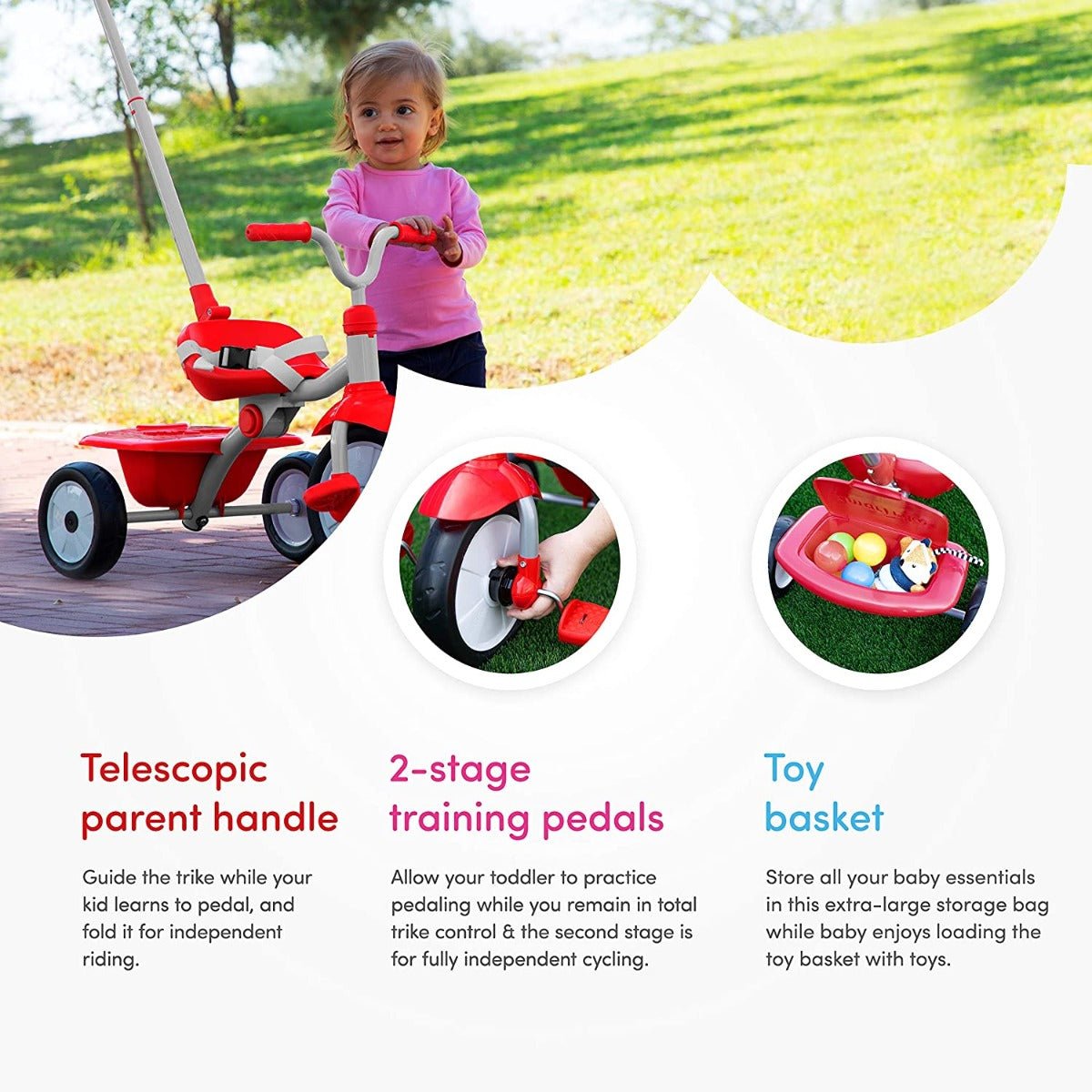 SmarTrike Folding Fun Tricycle Red 1310503 - Colorland Toys