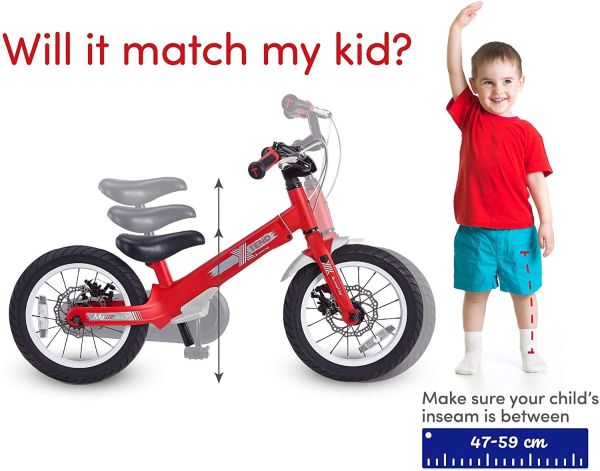 SmarTrike Xtend Mg+ Junior Bike Hydraulic Disc Brake Red 2070500 - Colorland Toys