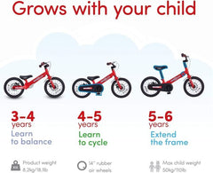 SmarTrike Xtend Mg+ Junior Bike Hydraulic Disc Brake Red 2070500 - Colorland Toys