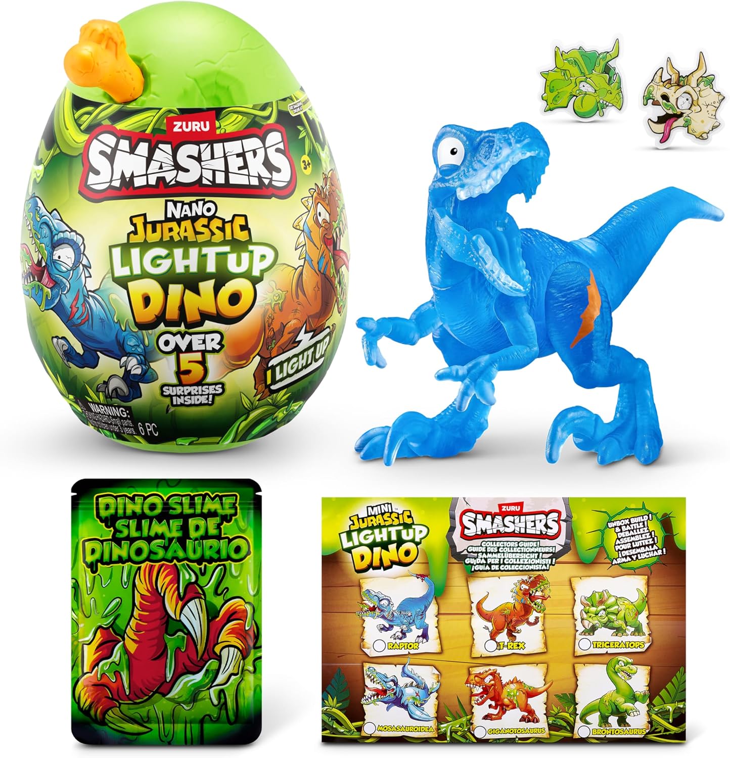 Smashers Jurassic Nano Egg ZUR-74132/74132TQ1 - Colorland Toys